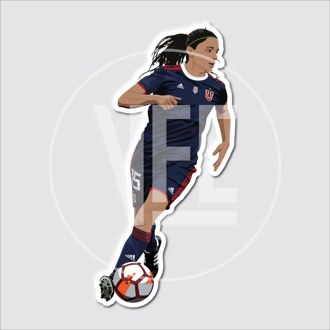 Sticker / Daniela Zamora - Ilustrado por Vector FC