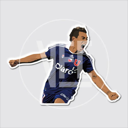 Sticker / Eduardo Vargas - Ilustrado por Vector FC