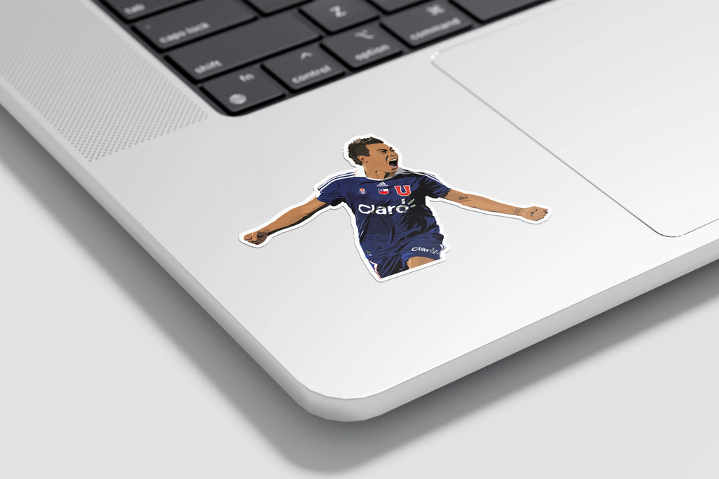 Sticker / Eduardo Vargas - Ilustrado por Vector FC