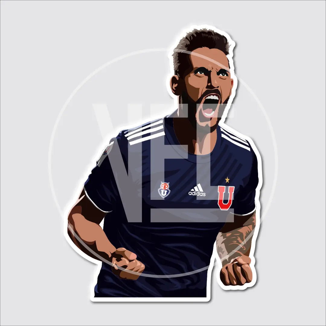 Sticker / Joaquín Larrivey - Ilustrado por Vector FC