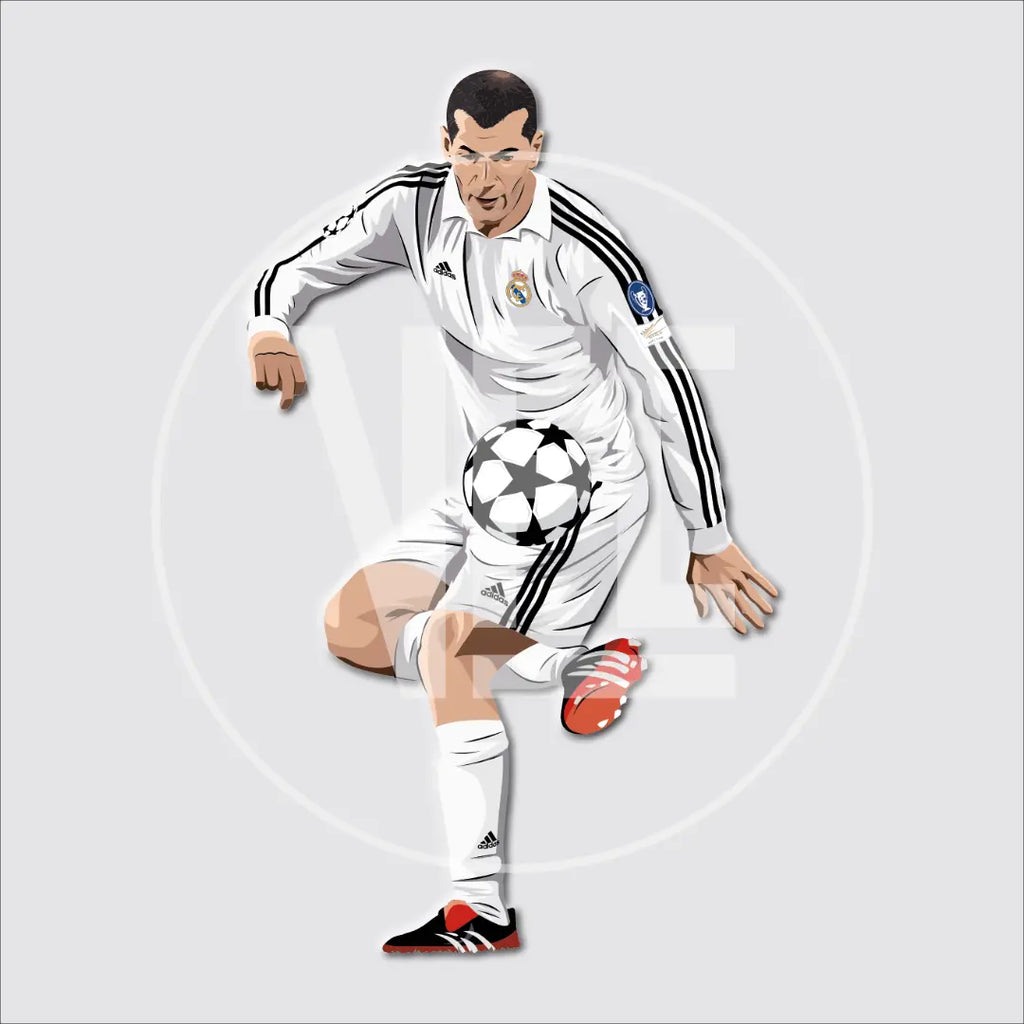 Sticker / Zinedine Zidane - Ilustrado por Vector FC
