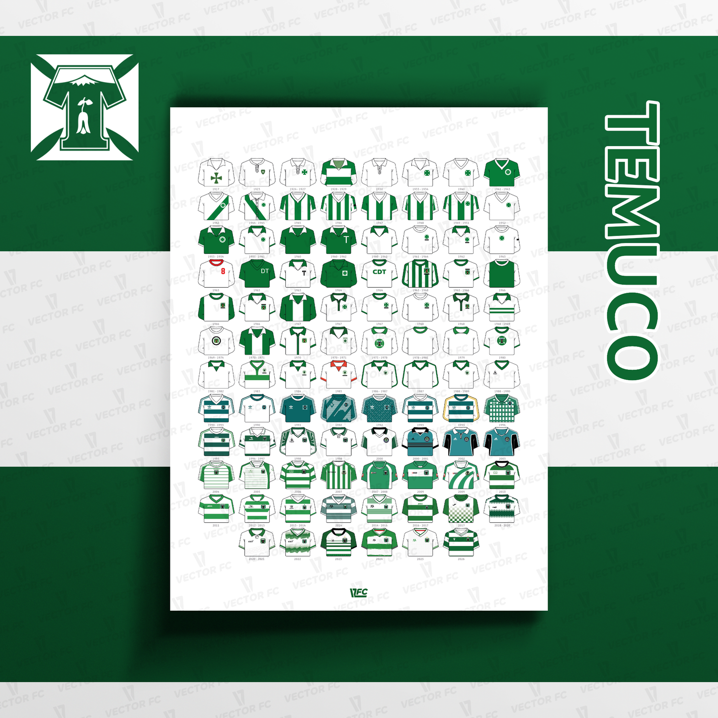 Poster / Camisetas Deportes Temuco 2026 - Ilustrado por Vector FC