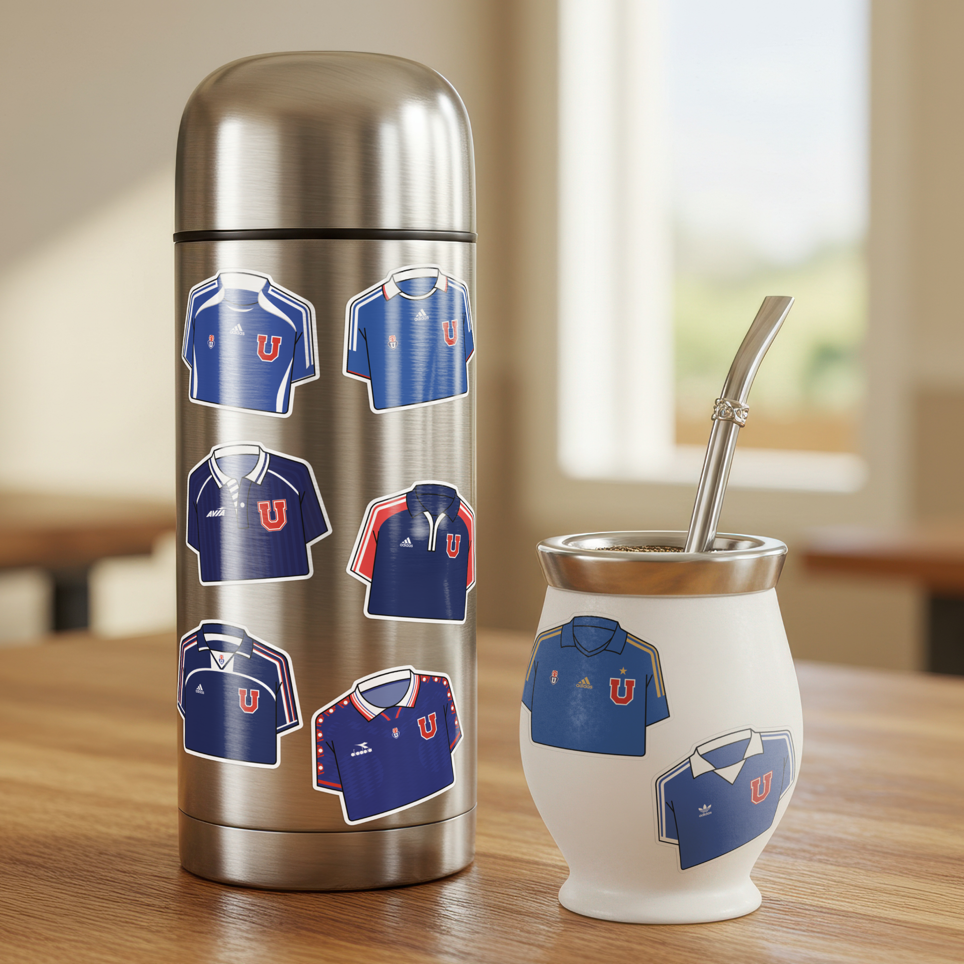 Lámina stickers / Camisetas U. de Chile - Ilustrado por Vector FC