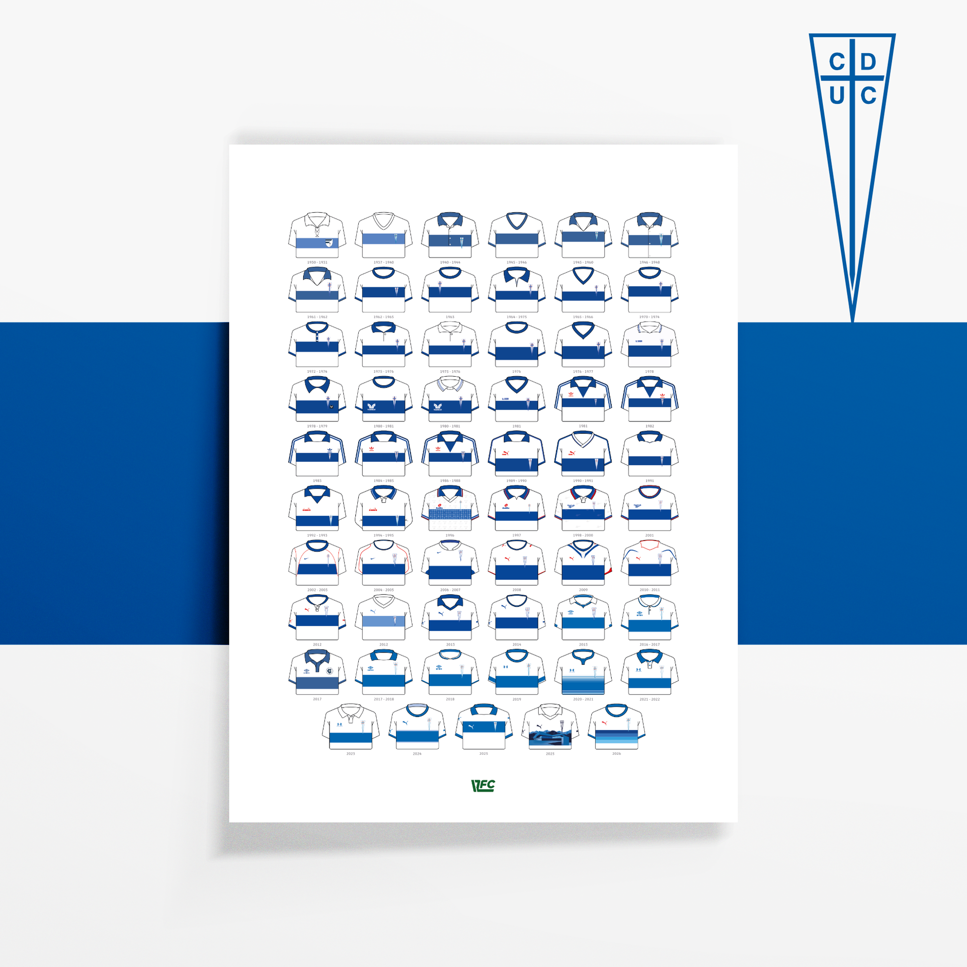 Poster / Camisetas U. Católica - local 2026 - Ilustrado por Vector FC