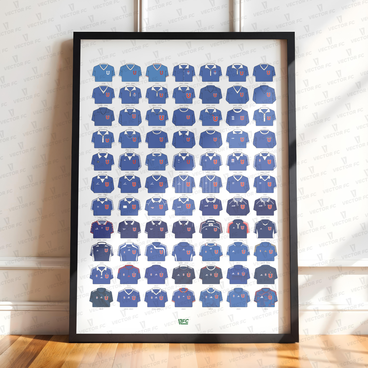 Poster / Camisetas U. de Chile - local 2026 - Ilustrado por Vector FC