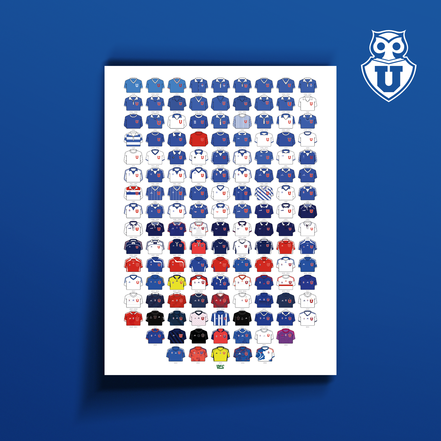 Poster / Camisetas U. de Chile 2026 (todas)