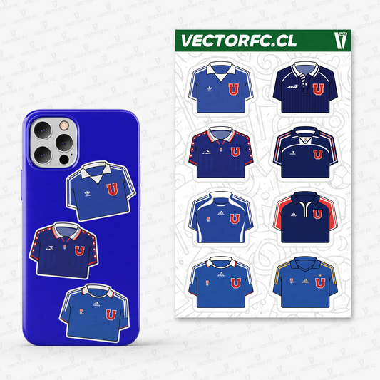 Lámina stickers / Camisetas U. de Chile - Ilustrado por Vector FC