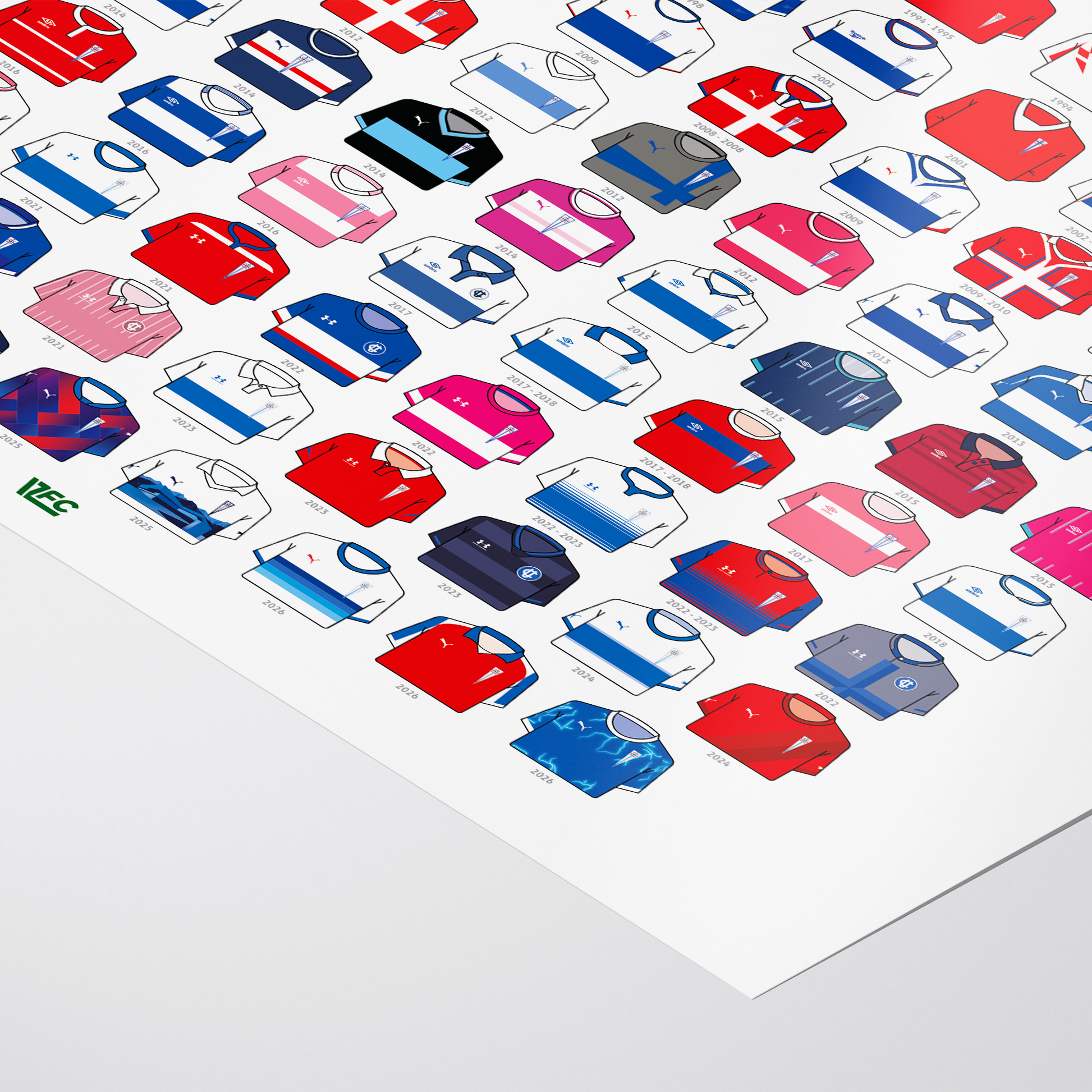 Poster / Camisetas U. Católica 2026 (todas) - Ilustrado por Vector FC