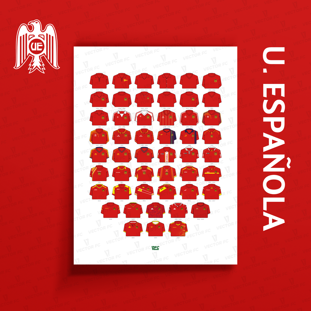 Poster / Camisetas Unión Española 2026 - Ilustrado por Vector FC