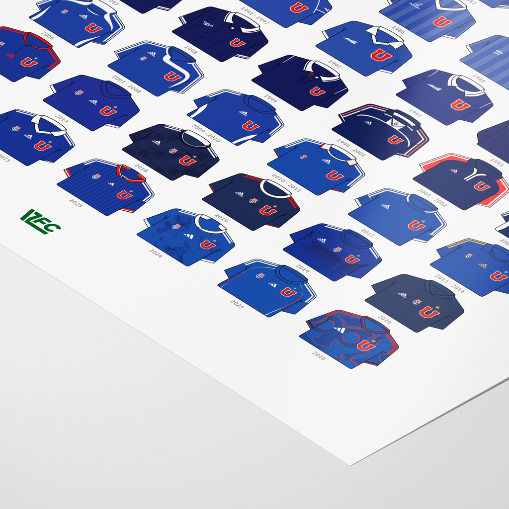 Poster / Camisetas U. de Chile - local 2026 - Ilustrado por Vector FC