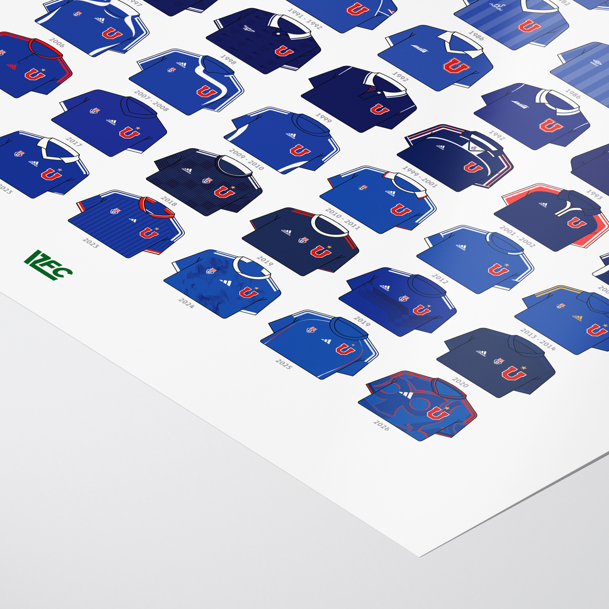 Poster / Camisetas U. de Chile - local 2026 - Ilustrado por Vector FC