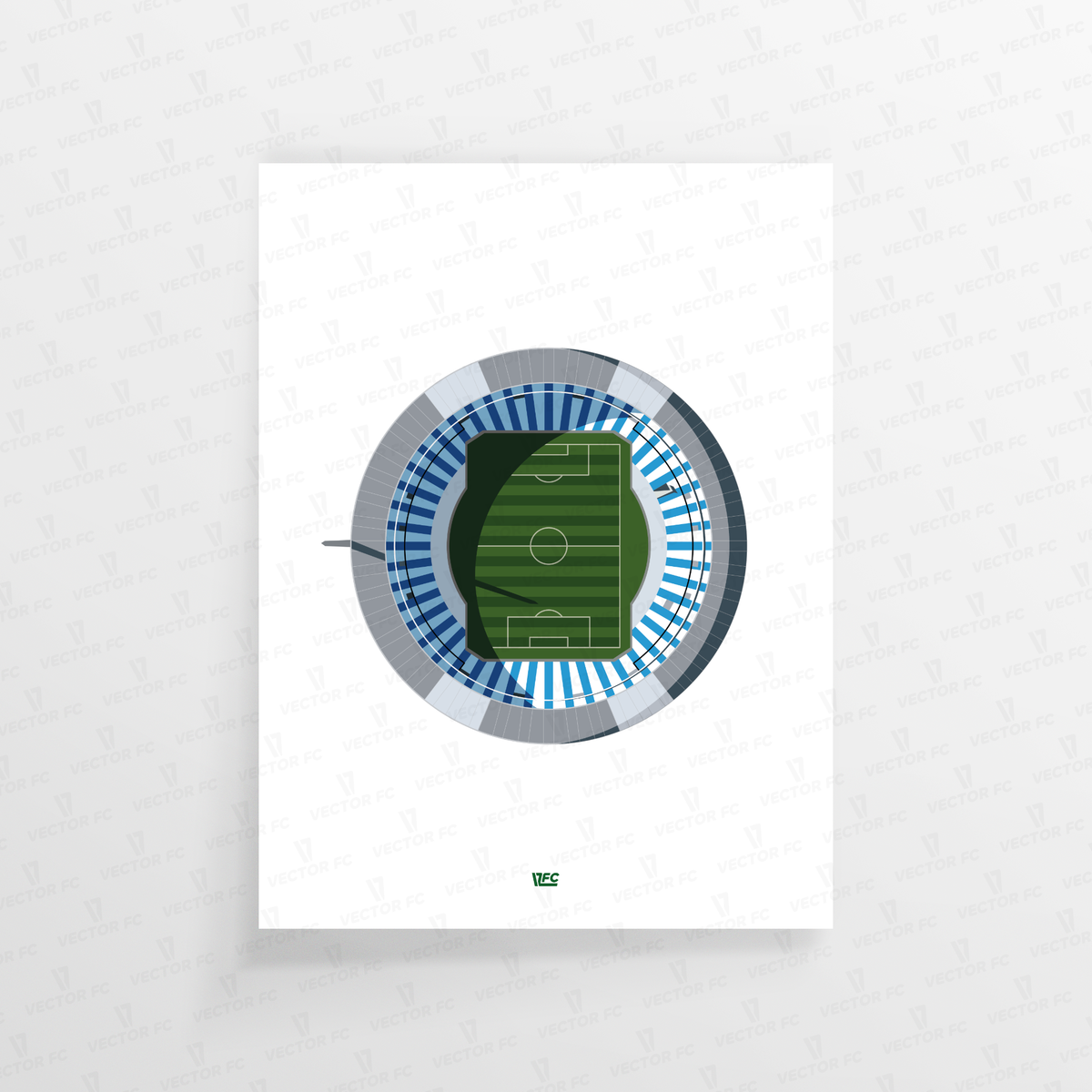 Poster / Estadio Presidente Perón - Ilustrado por Vector FC