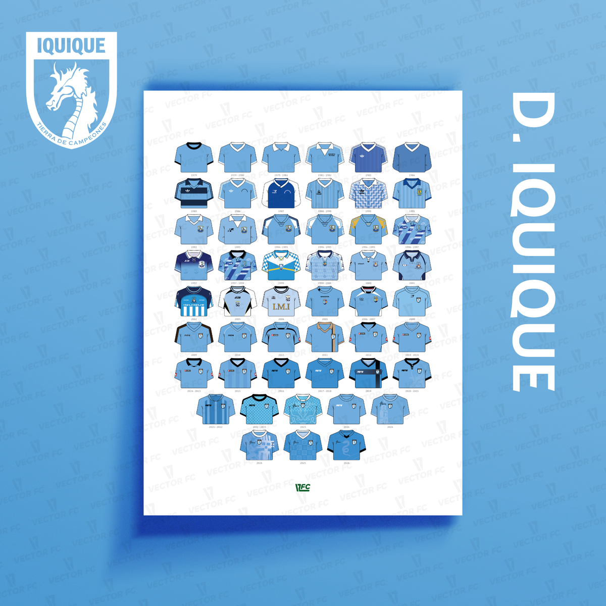 Poster / Camisetas D. Iquique 2026 - Ilustrado por Vector FC