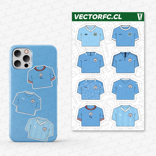 Lámina stickers / Camisetas Manchester City - Ilustrado por Vector FC