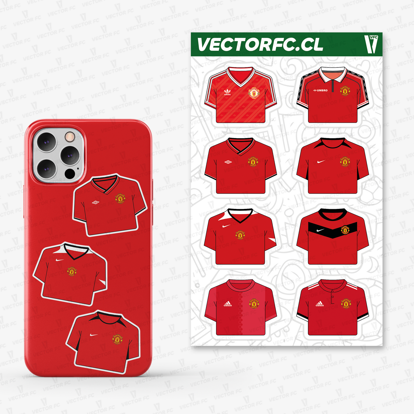 Lámina stickers / Camisetas Manchester United