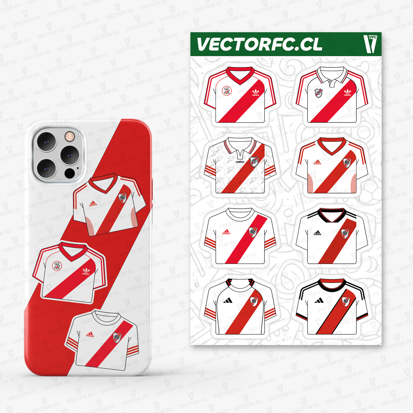 Lámina stickers / Camisetas River Plate