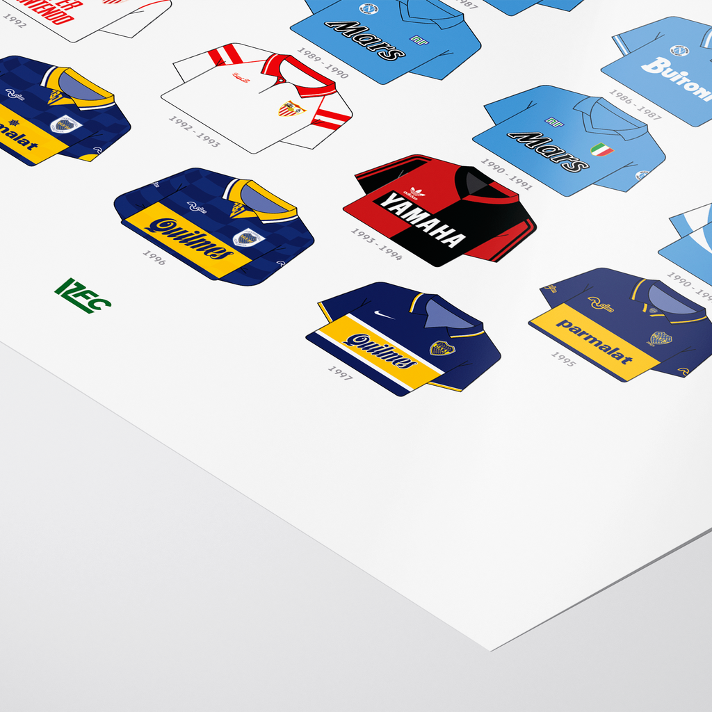 Poster / Camisetas Diego Maradona (clubes)