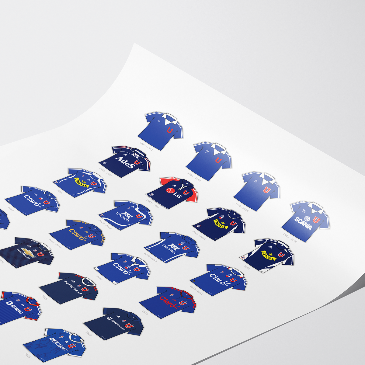 Poster / Camisetas U. de Chile - Adidas 2026 - Ilustrado por Vector FC