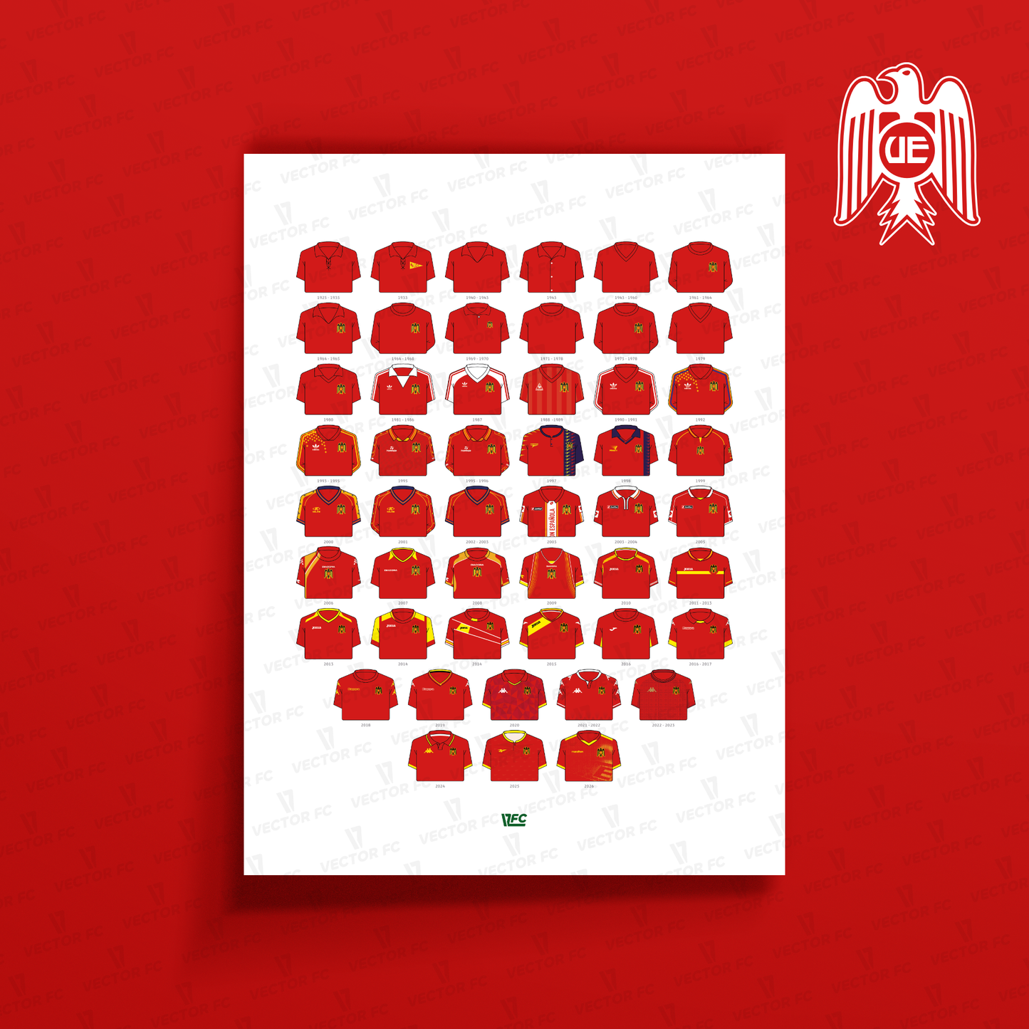 Poster / Camisetas Unión Española 2026 - Ilustrado por Vector FC